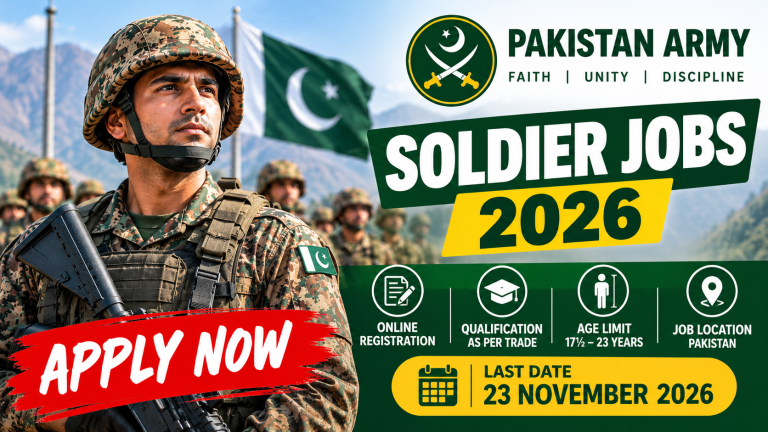 Pakistan Army Soldier Jobs 2026
