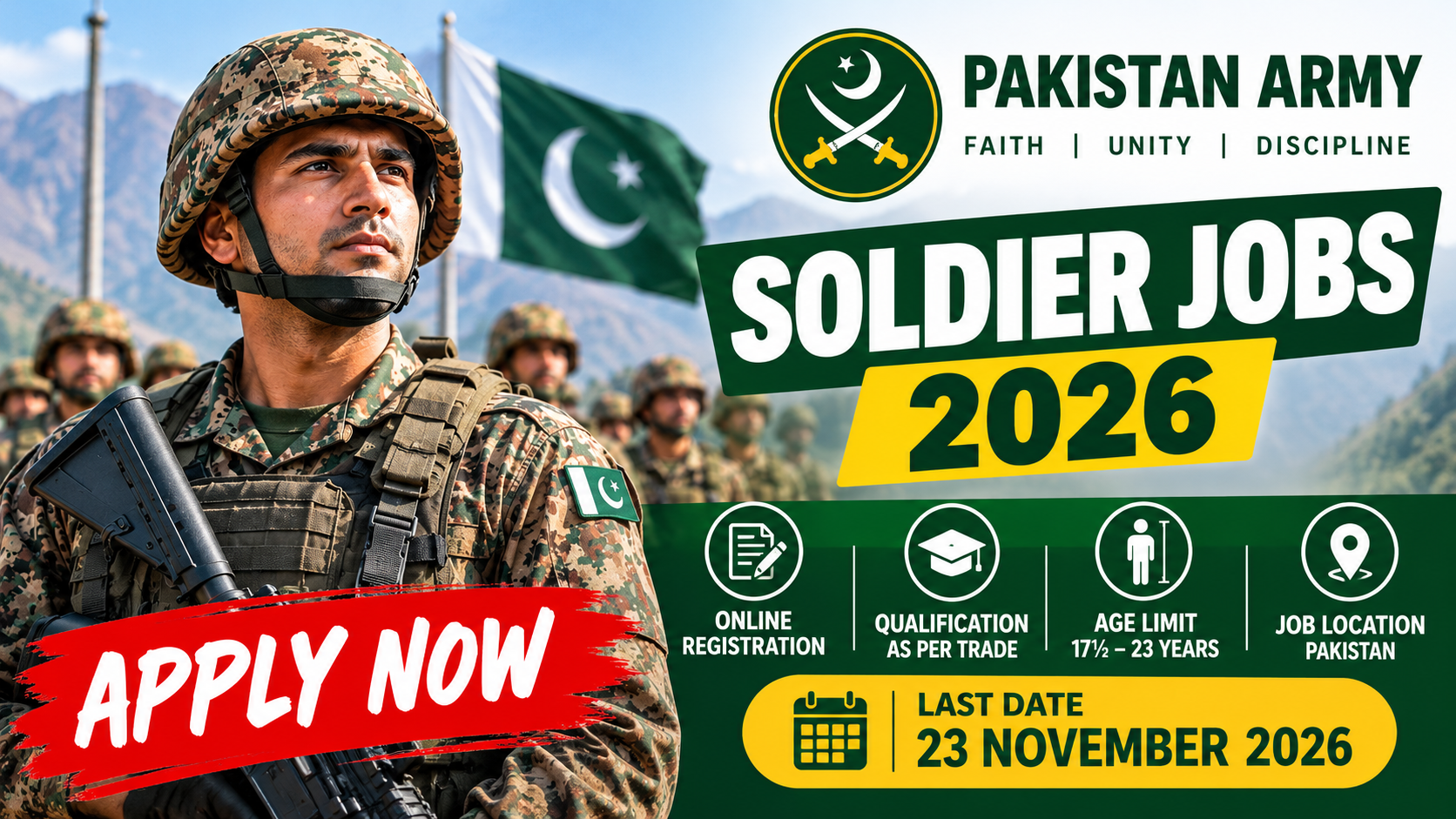 Pakistan Army Soldier Jobs 2026