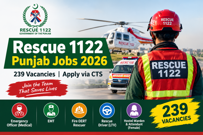 Rescue 1122 Punjab Jobs 2026