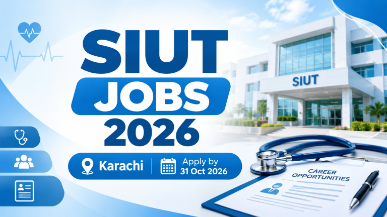 SIUT Jobs 2026 in Karachi